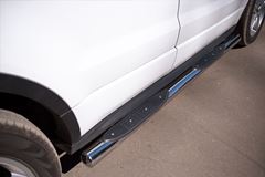 Пороги труба D76 с накладками (вариант 3) для Land Rover Range Rover Evoque Dynamic 2011-