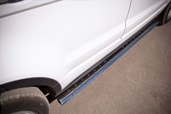Пороги труба D75х42 овал с проступью для Land Rover Range Rover Evoque Dynamic 2011-