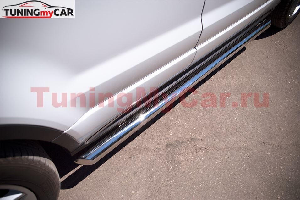 Пороги труба D63 (вариант 1) для Land Rover Range Rover Evoque Dynamic 2011-