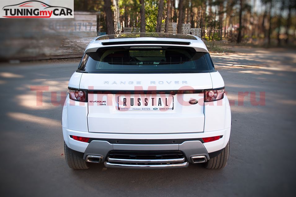 Защита заднего бампера D63/42 (дуга) для Land Rover Range Rover Evoque Dynamic 2011-