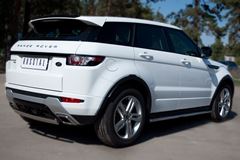 Защита заднего бампера D75X42 овал для Land Rover Range Rover Evoque Dynamic 2011-