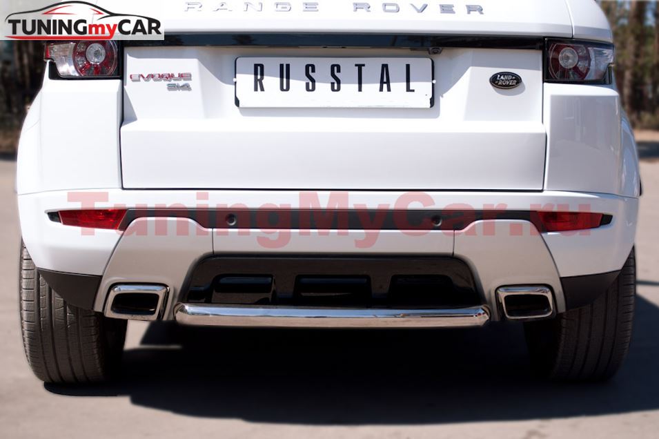 Защита заднего бампера D63 (дуга) для Land Rover Range Rover Evoque Dynamic 2011-