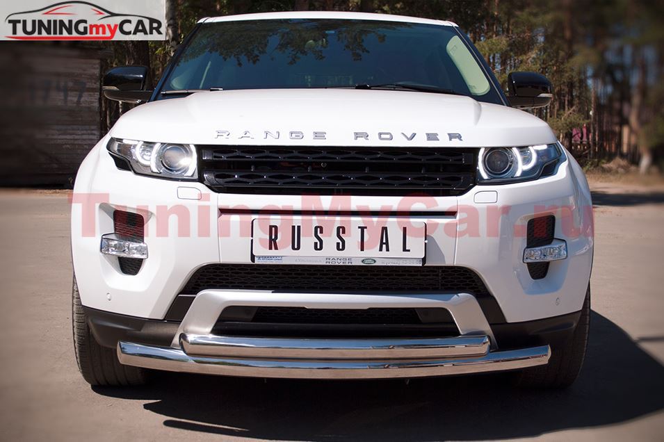 Защита переднего бампера D76/63 (дуга) для Land Rover Range Rover Evoque Dynamic 2011-
