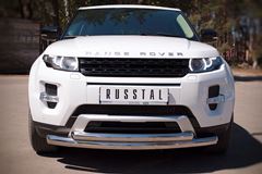 Защита переднего бампера D76/63 (дуга) для Land Rover Range Rover Evoque Dynamic 2011-