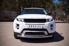 Защита переднего бампера D75х42 овал для Land Rover Range Rover Evoque Dynamic 2011-