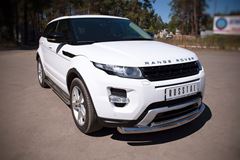 Защита переднего бампера D75х42 овал для Land Rover Range Rover Evoque Dynamic 2011-