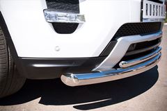 Защита переднего бампера D75х42 овал для Land Rover Range Rover Evoque Dynamic 2011-