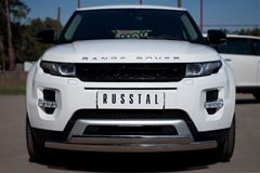 Защита переднего бампера D75х42/75х42 овалы для Land Rover Range Rover Evoque Dynamic 2011-