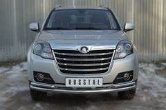 Защита переднего бампера D63 (дуга) D42х2 (дуга) (Турбодизель) для Great Wall Hover H3 2014-