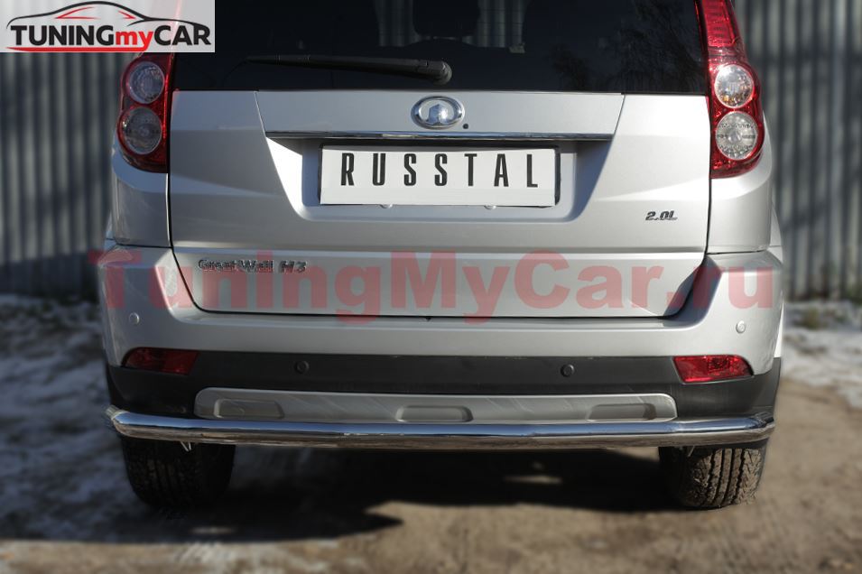 Защита заднего бампера D63 (секции) для Great Wall Hover H3 2014-