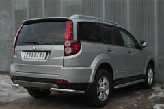 Защита заднего бампера уголки D63(секции) для Great Wall Hover H3 2014-