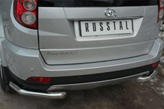 Защита заднего бампера уголки D63(секции) для Great Wall Hover H3 2014-