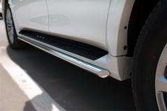 Защита порогов D42 (укороченная) для Infiniti QX80 2014-