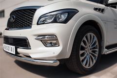 Защита переднего бампера D76 (секции) для Infiniti QX80 2014-