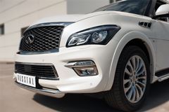 Защита переднего бампера D76 (дуга) для Infiniti QX80 2014-