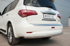 Защита заднего бампера D75х42 (дуга) для Infiniti QX80 2014-