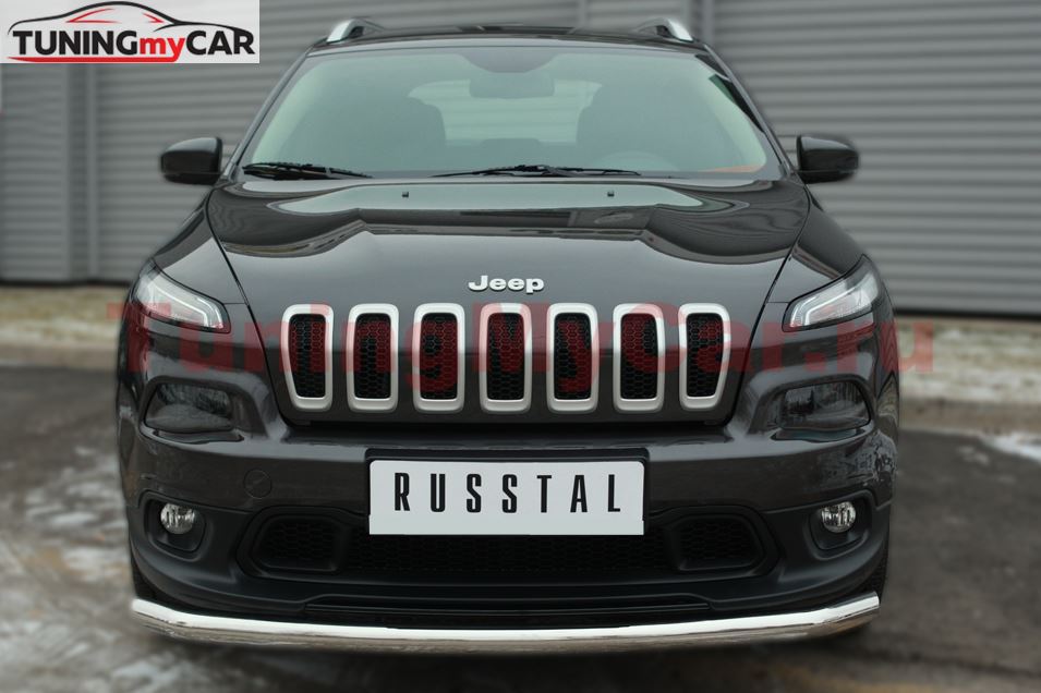 Защита переднего бампера D63 (секции) для Jeep Cherokee 2014-