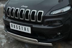 Защита переднего бампера D75х42 (дуга) D75х42 (дуга) для Jeep Cherokee 2014-