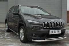 Защита переднего бампера D63 (секции) D42 (дуга) для Jeep Cherokee 2014-