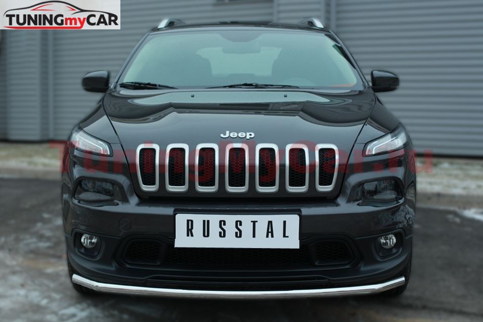 Защита переднего бампера D42 (секции) для Jeep Cherokee 2014-
