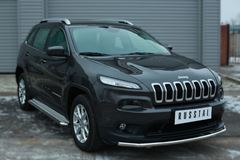 Защита переднего бампера D42 (секции) для Jeep Cherokee 2014-