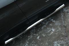 Пороги труба D76 с накладкой (вариант 3) для Jeep Cherokee 2014-
