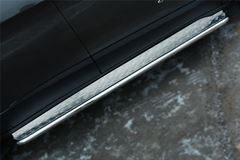 Пороги труба D42 с листом для Jeep Cherokee 2014-