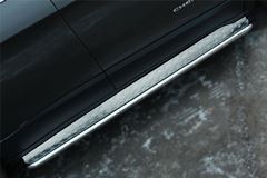 Пороги труба D42 с листом для Jeep Cherokee 2014-