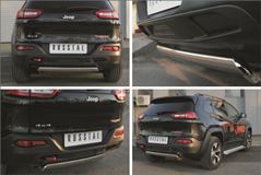 Защита заднего бампера D75х42 (дуга) для Jeep Cherokee Trailhawk 2014-