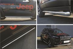Пороги труба D63 (секции) для Jeep Cherokee Trailhawk 2014-