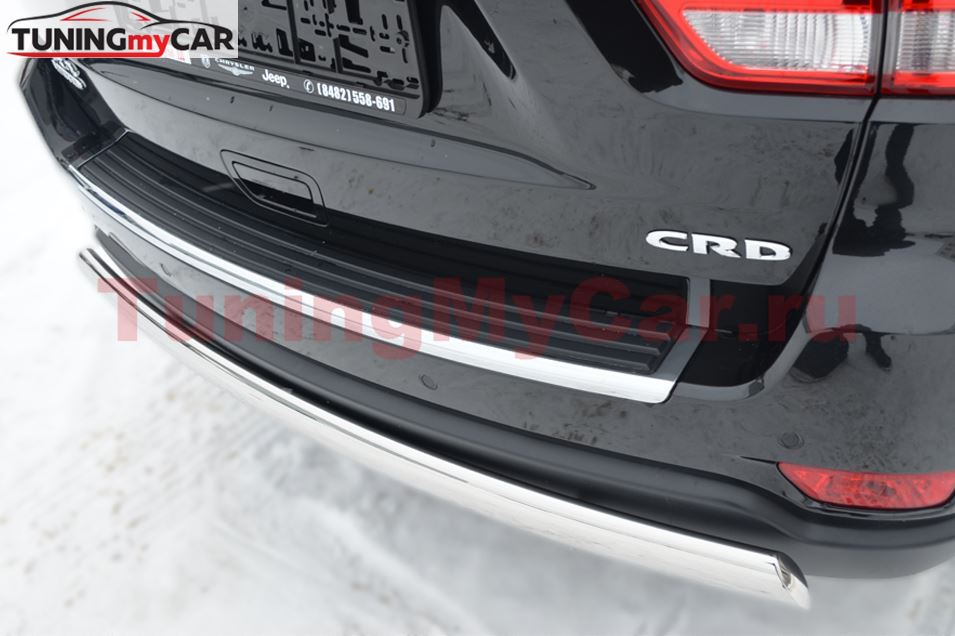 Защита заднего бампера 75х42 овал для Jeep Grand Cherokee 2012
