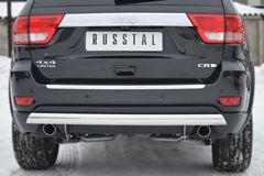 Защита заднего бампера 75х42 овал для Jeep Grand Cherokee 2012