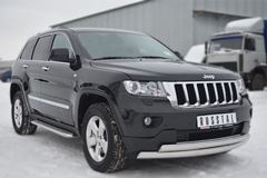 Защита переднего бампера 75х42/75х42 овалы для Jeep Grand Cherokee 2012
