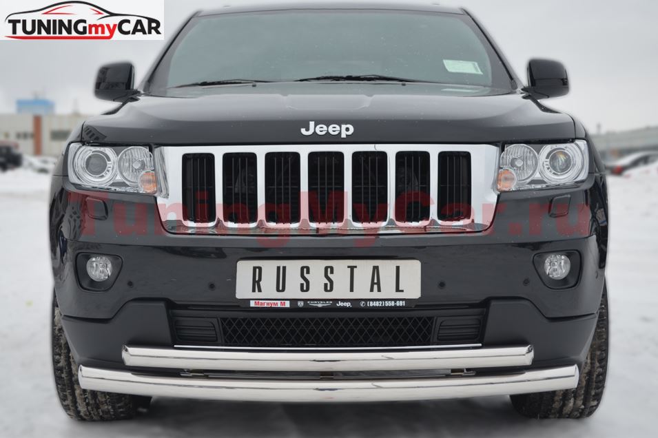 Защита переднего бампера D76/63 (дуга) для Jeep Grand Cherokee 2012