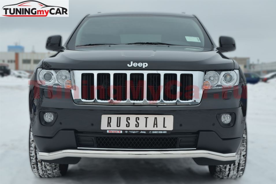 Защита переднего бампера D63 волна (секции) для Jeep Grand Cherokee 2012