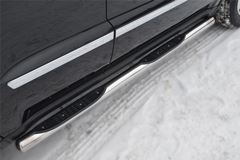 Пороги труба D76 с накладкой (вариант 3) для Jeep Grand Cherokee 2012