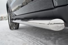 Пороги труба D76 с накладкой (вариант 1) для Jeep Grand Cherokee 2012