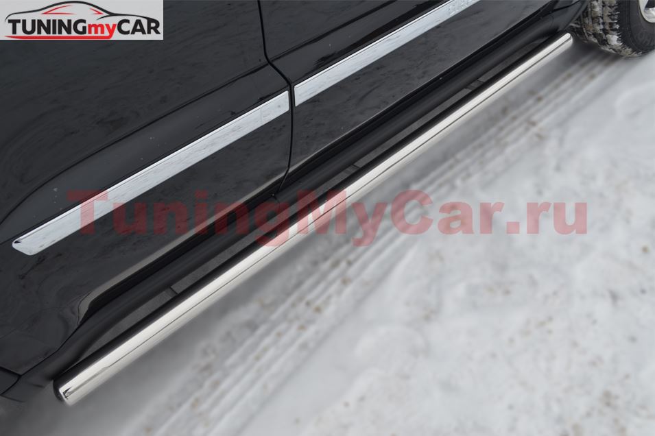 Пороги труба D63 (вариант 3) для Jeep Grand Cherokee 2012