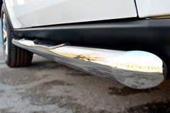 Защита порогов D76 с накладкой (вариант 1) для Jeep Grand Cherokee 2013-