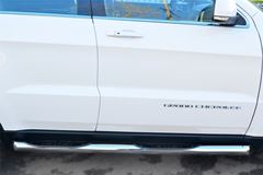 Защита порогов D76 с накладкой (вариант 1) для Jeep Grand Cherokee 2013-