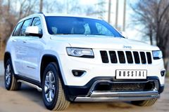 Защита порогов D63 (вариант 1) (секции) для Jeep Grand Cherokee 2013-