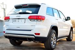 Защита заднего бампера 75х42 (дуга) (комплектация OVERLAND) для Jeep Grand Cherokee 2013-