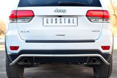 Защита заднего бампера D42 (волна) (комплектация OVERLAND) для Jeep Grand Cherokee 2013-