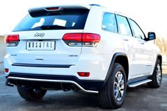 Защита заднего бампера D42 (волна) (комплектация OVERLAND) для Jeep Grand Cherokee 2013-