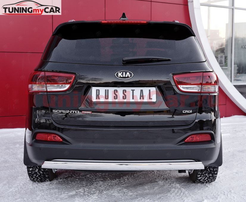 Защита заднего бампера D63 дуга для Kia Sorento Prime CRDI 2015