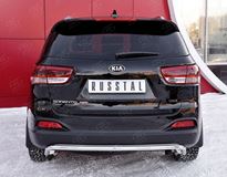 Защита заднего бампера D42 волна под машину для Kia Sorento Prime CRDI 2015