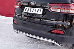 Защита заднего бампера D42 волна под машину для Kia Sorento Prime CRDI 2015