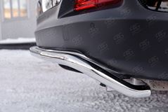 Защита заднего бампера D42 волна под машину для Kia Sorento Prime CRDI 2015