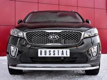 Защита переднего бампера D42 секции для Kia Sorento Prime CRDI 2015