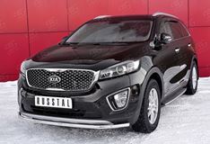 Защита переднего бампера D42 секции для Kia Sorento Prime CRDI 2015